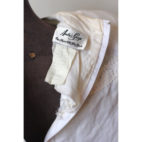 Vintage 70’s Cotton Lace Blouse Adree Gaye OffWhite - Picture 7 of 10